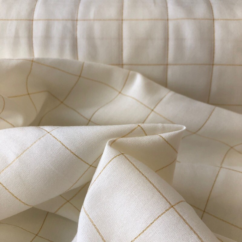 Viscose Grid Gold P513